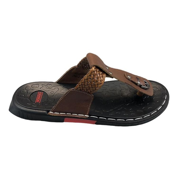 Herre Sandaler i Lær, Pustende Flip-flops 44