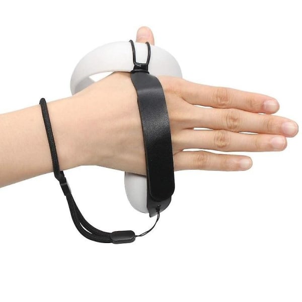 1 par knostrop til Oculus Quest 2 VR touch controller greb justerbar kno håndledsrem til Oculus Quest 2 tilbehør White
