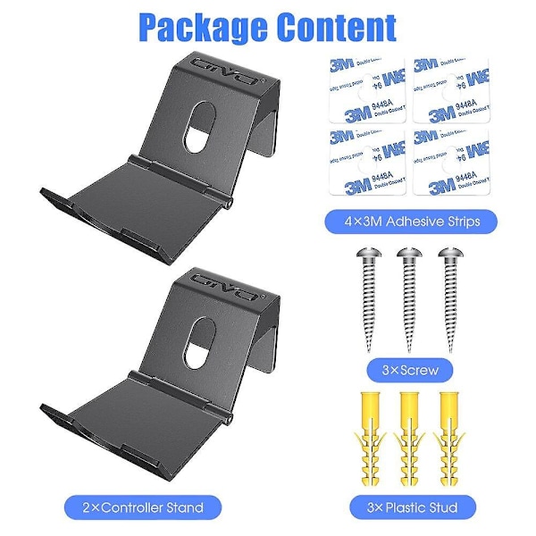 Oivo 4 st spelkontroll stativhållare Kompatibel med ps4-kontroll väggfäste hörlurshållare universell hopfällbar design gamepad-hållare 2 pcs