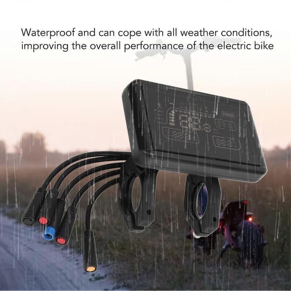 Elektrisk Cykel Display Panel Hastighed Gear Strømtilstand Indikator Meter Vandtæt til Elektrisk Cykel Modifikation YMQX)