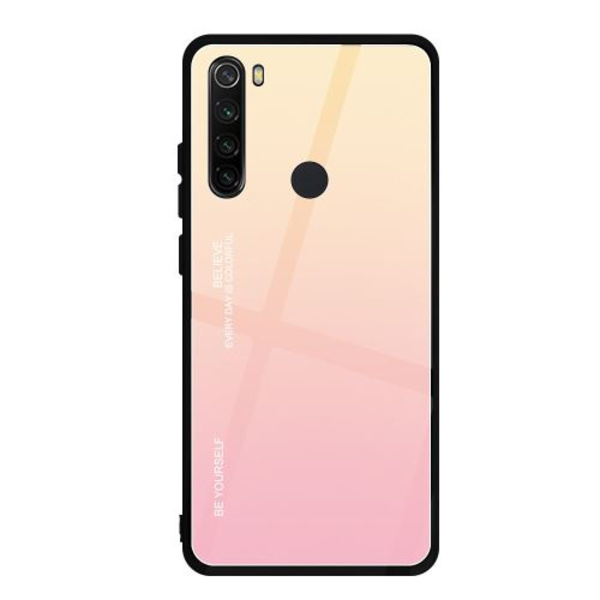 Vaaleanpunainen/kultainen liukuvärjätty hybridilasi TPU-kotelo Yhteensopiva Xiaomi Redm:n kanssa
