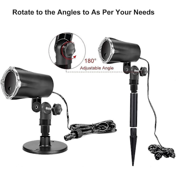 [LCS] Outdoor Christmas Projector, 3D Rotating LED Projector Waterproof Christmas Lighting Pattern F