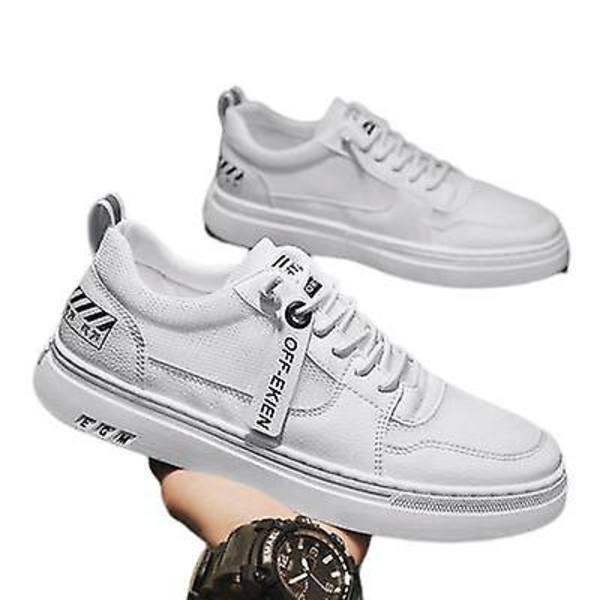 Herre Åndbare Tynde Sneakers Allround Casual Trendy Sko K266 white increased 39