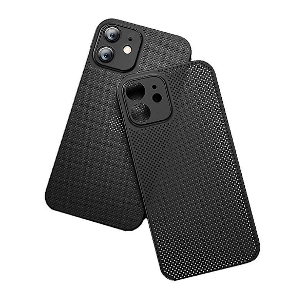 Etui Kompatibelt med Iphone 11 12 Pro Max Med Gittervarmeafledning Black iPhone 11 Pro Max