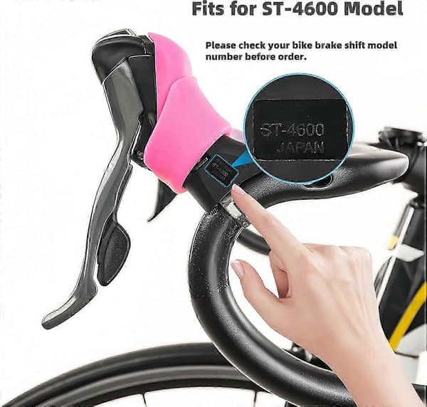 Cykelbremsegrebshætter kompatible med Shi Mano ST4600 silikoneovertræk, 1 par (sort) 26s