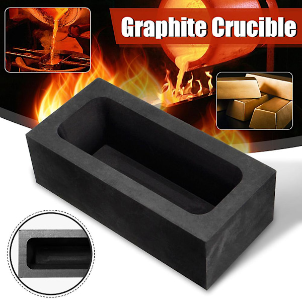 85oz Gull Stor Grafitt Ingot Form Smelting Støping Raffinering Skrap Bar Digel