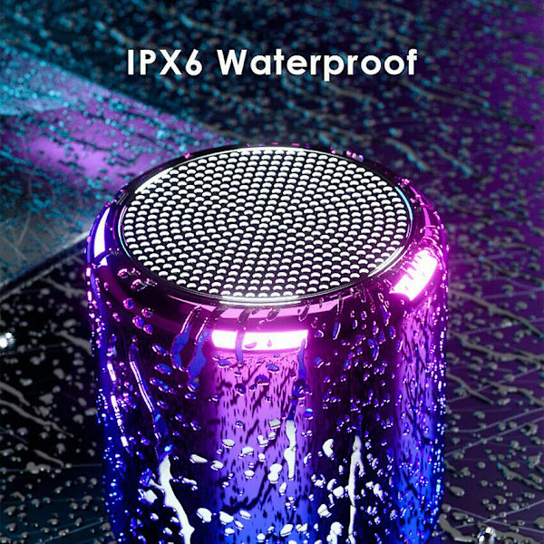 Mini Bluetooth 5.0 Stereo Högtalare Portabel True Wireless Subwoofer Kolumn Purple