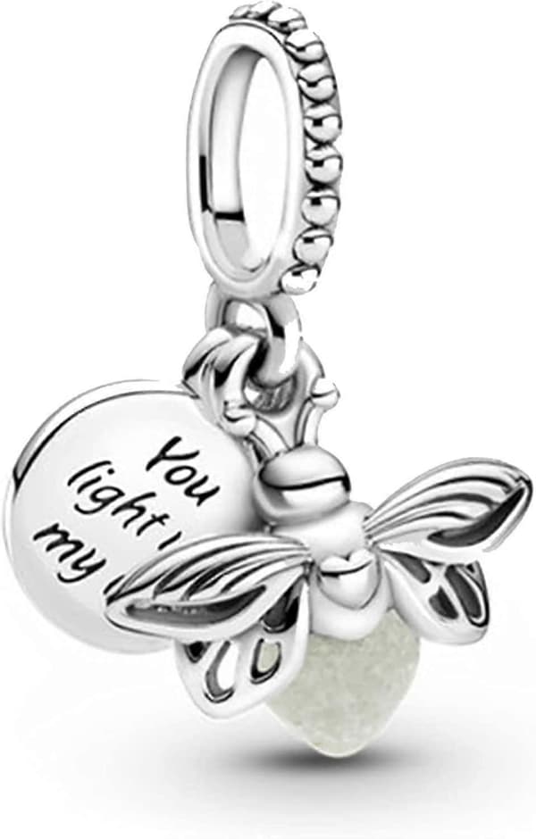 Lysende Sankt Hans Orm Vedhæng 925 Sterling Sølv Charms Perler