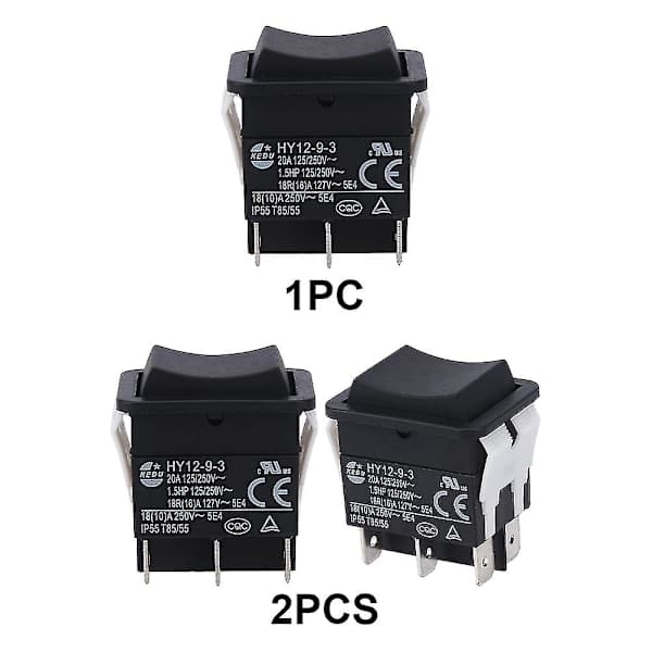 [LCS]HY12-9-3 Small Industrial On/Off Safety Bow Bar Single Pole Rocker Switch Push Button 1 pc