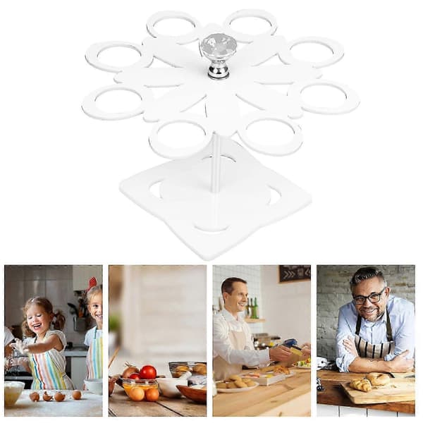 Akrylglassstrutställ Roterbar Design för 8 Hål