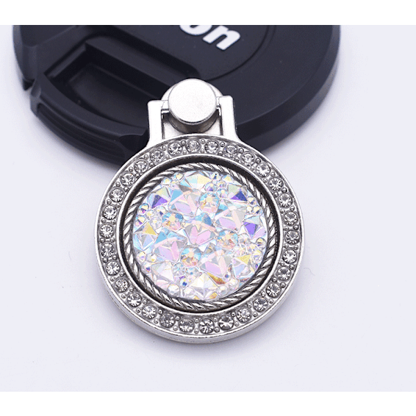 3 st Mobiltelefon Ringhållare, Telefon Ringhållare med Rhinestone Glitter Fingerstöd Metallgrepp med Knappspänne