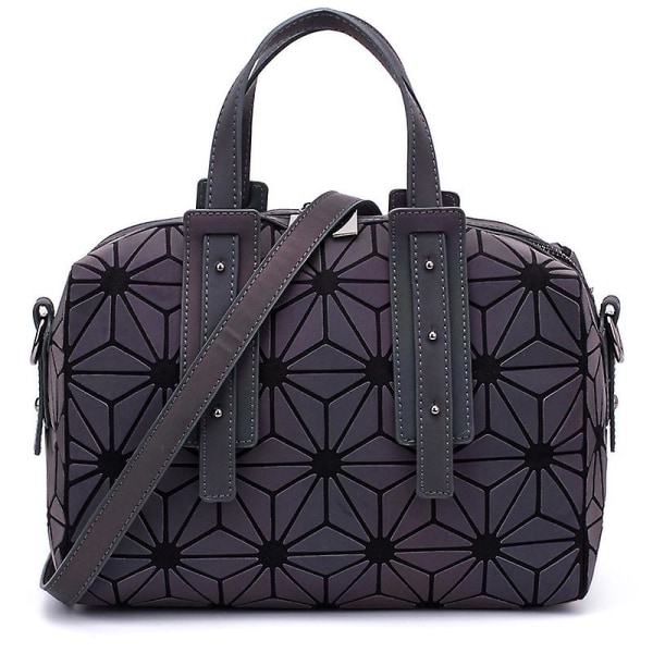 Geometrisk holografisk självlysande reflekterande handväska för kvinnor Axel Cross Body Messenger Bag