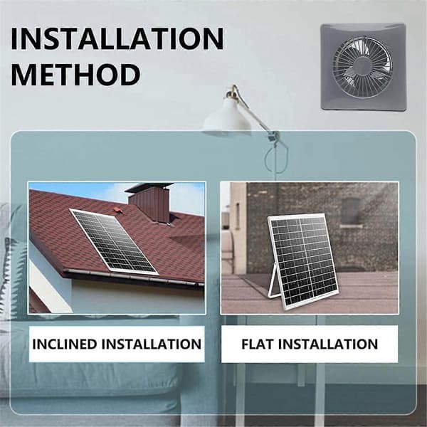 Ventilation 6 tommer højhastigheds solcelle lydløs ventilator A