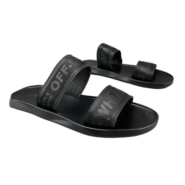 Herr Sandaler i Andningsbart Nappa och Lädertofflor 38