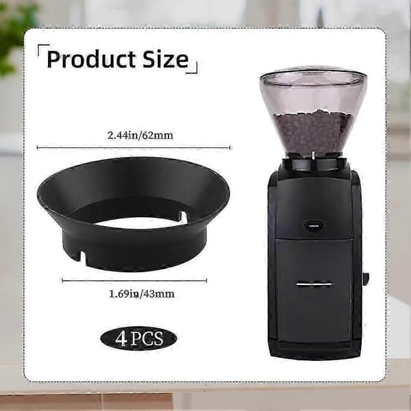 4 st silikonpackning ersättning Baratza Encore kvarn, packning kaffekvarn packning kaffe ersättningsring