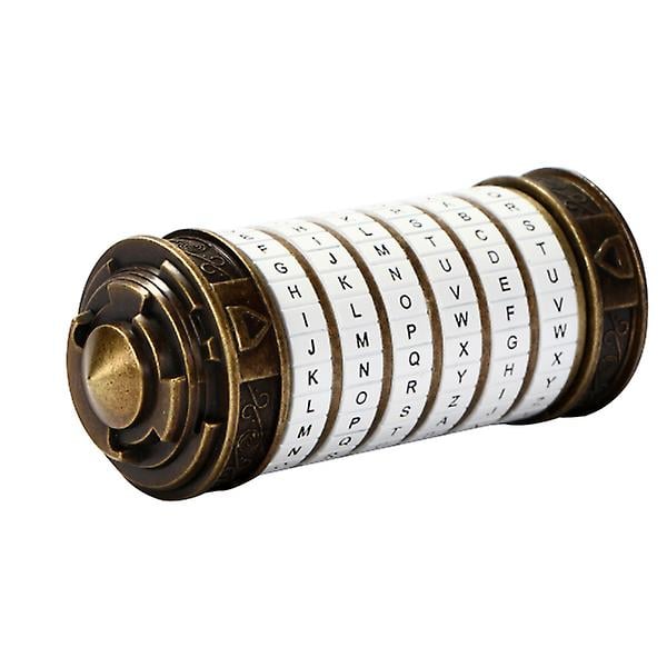 Da Vinci Kombinationslås, Metall Cryptex Set Vit & Bronsfärg
