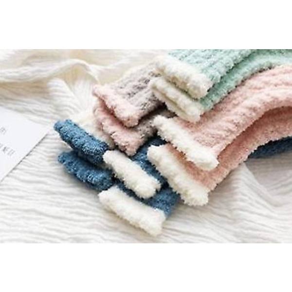 7-pack Fuzzy Plush Sockor för Kvinnor och Flickor - Vinter, Fluffiga, Casual