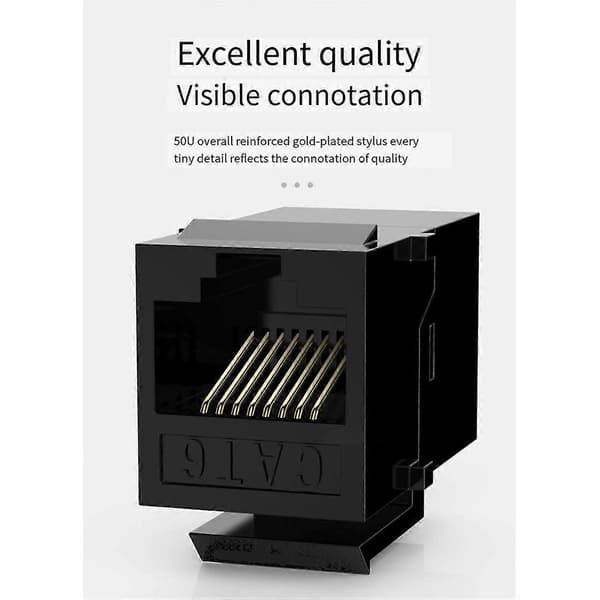 RJ45 Cat6 Keystone-kobling UTP Keystone Inline-kobling Hun til Hun Cat6 Keystone Jack Cat6-forbindelse