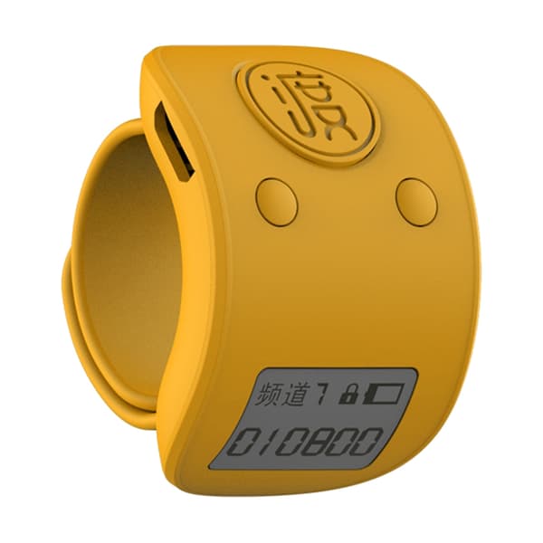 [LCS]Mini Digital LCD Elektronisk Fingerring Håndteller 9 Siffer-WELLNGS Yellow