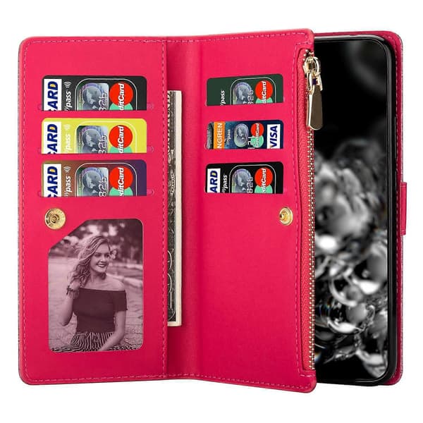Til Xiaomi Redmi Note 13 5G Etui Lynlås Pung PU Læder Glitter Telefon Cover Multicolor Style E