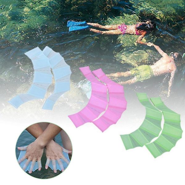 1 Par Groda Silikon Hand Simfenor Handbojor Simfötter Simma Handflata Finger M