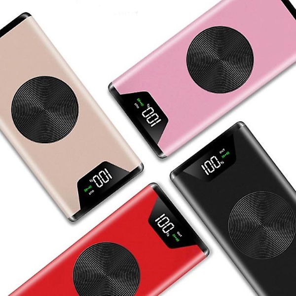 10000mAh Trådlös Snabbladdande Powerbank, Ultratunn och Portabel