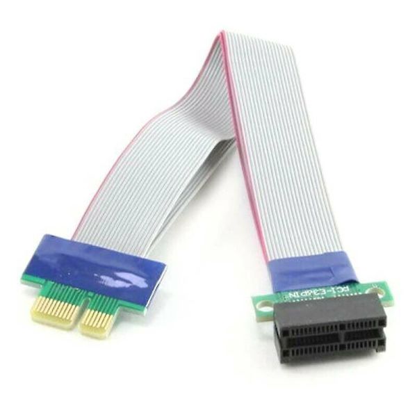 PCI-Express PCI-E 1X Riser-kort Ribbon Extender Flex Flyttningskabel Silver