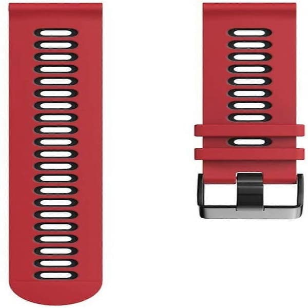 [LCS]Kompatibel med Garmin Forerunner 245 silikone urrem Red Black