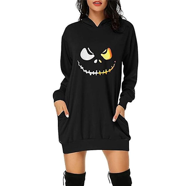 Julegenser Kjole Lomme Hettegensere Dame Topper Pullover Tegneserie Morsomme Gensere For Dame Casual Pullover Høst XL