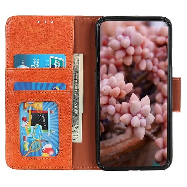 [LCS]iPhone 17 Pro Pungcover Ægte læder - Orange Orange 50