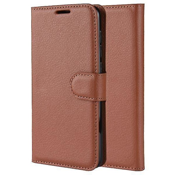 Stødsikkert Wallet Folio Læder Shell Cover til Redmi 7 - Brun