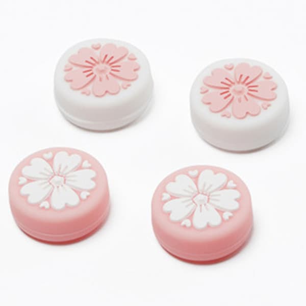 [LCS]Silikone Rocker Blomster Tommelfingergreb, Joystick Cover, Pink