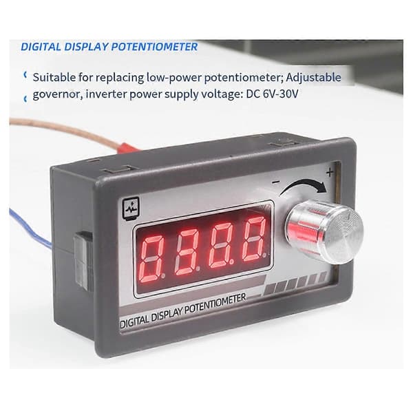 [LCS] Digital Display Potentiometer Variabelt Motstånd 10k Ω Motstånd Signalsimulator Kompatibel med Hastighetskontroll As Shown