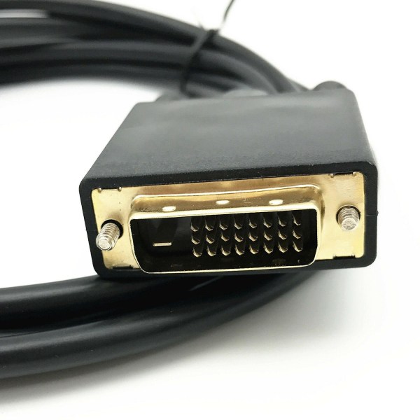 1,8 meter Guldpläterad Displayport Dp Till Dvi-d Hane Dual Link Kabel Adapter 1080p