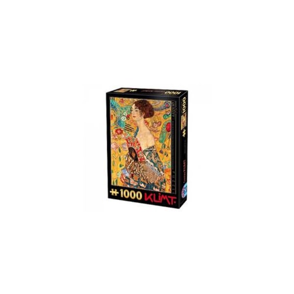 Pussel Klimt Femme a l&#39;eventail 1000 bitar