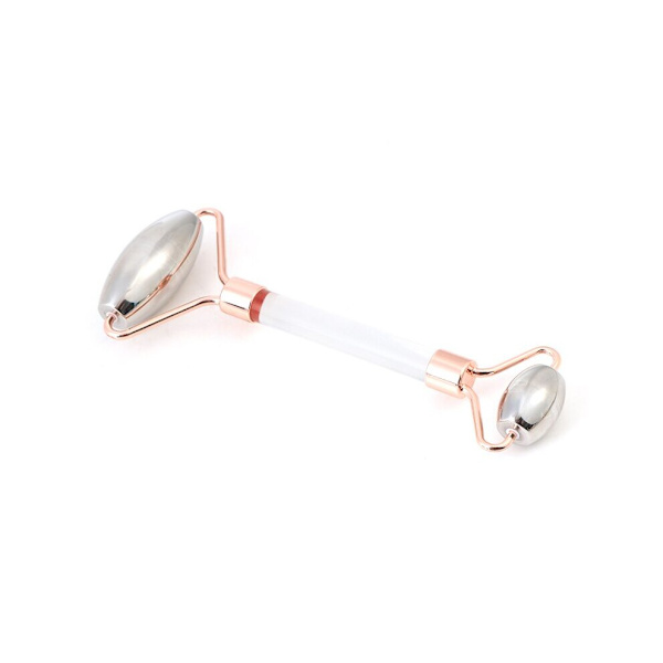 1 Stycken Ansiktsmassager i Rostfritt Stål Ansiktsroller Gua Sha Verktyg
