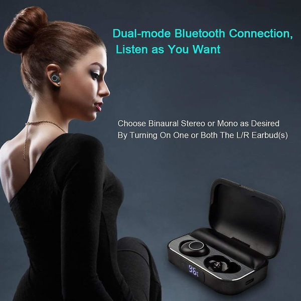 Chronus X6 Bluetooth -hörlurar med lång batteritid, Touch Co