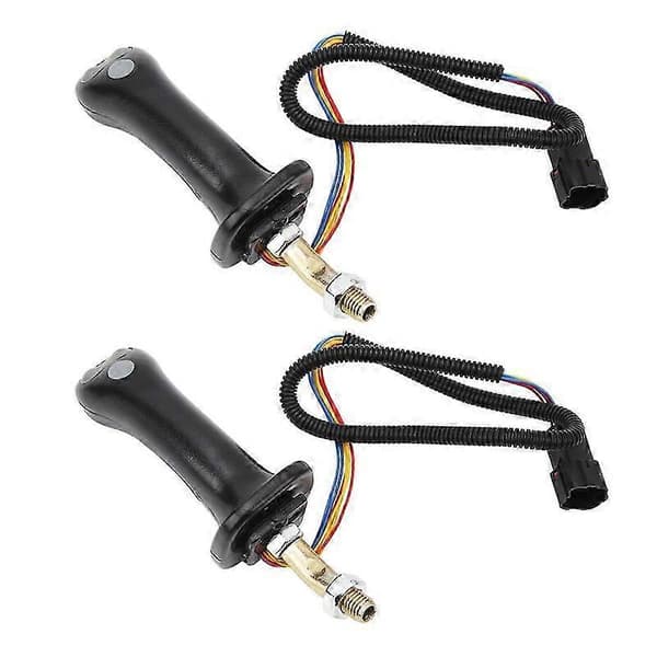 Gravemaskin Joystick Håndtak 6 Pin 3 Knapper 2 Stk for Doosan Black