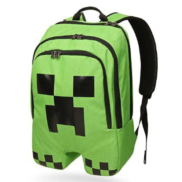 Minecraft Creeper Backpack Ny skolväska Sport Mindcraft Mine Craft Plysch
