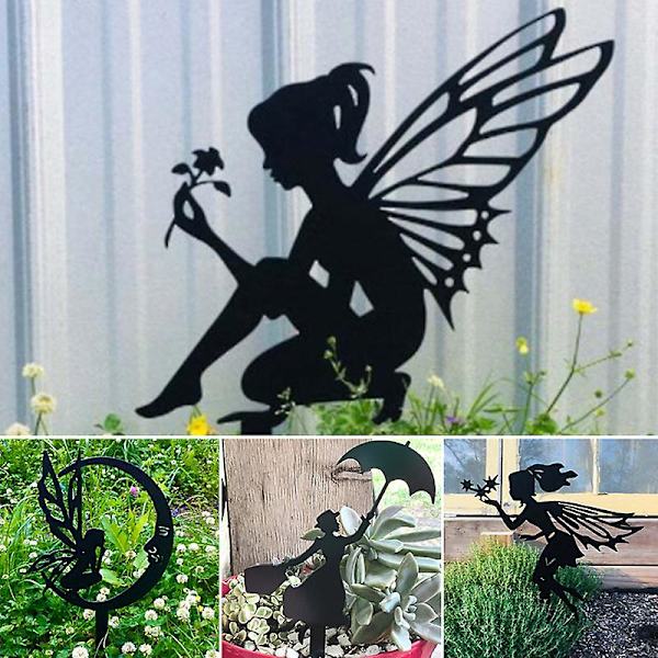 Fairy Garden Metall Jern Håndverk Anheng Hagedekorasjon Innendørs Og Utendørs Ornamenter Interessant A