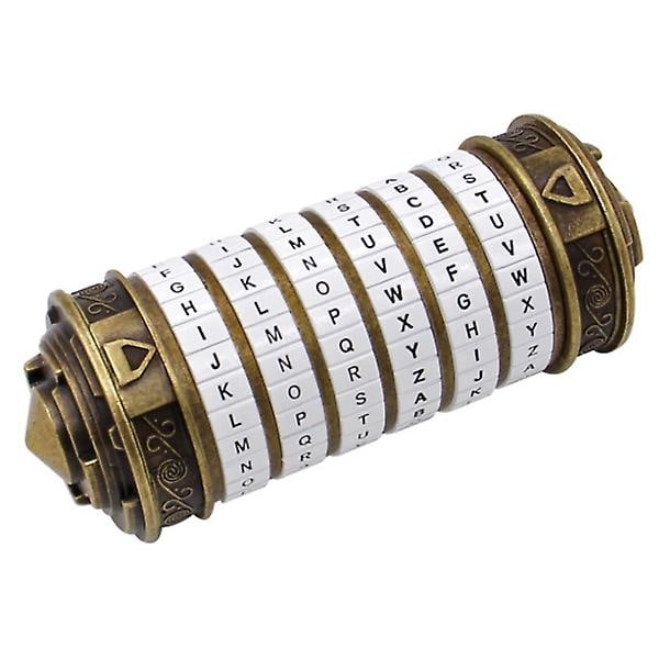 Da Vinci Kombinationslås, Metall Cryptex Set Vit & Bronsfärg