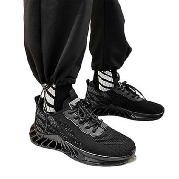 Nya Mjuka Popcorn Herrskor med Mjuk Sula, Sommar, Andningsbara DF02 black increased 43