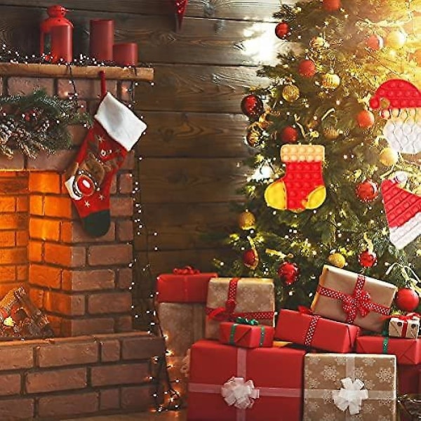 Fidget Adventskalender 2021 Julnedräkningskalender 24 dagars billigt Pop Bubble Sensory Fidget Toys Set