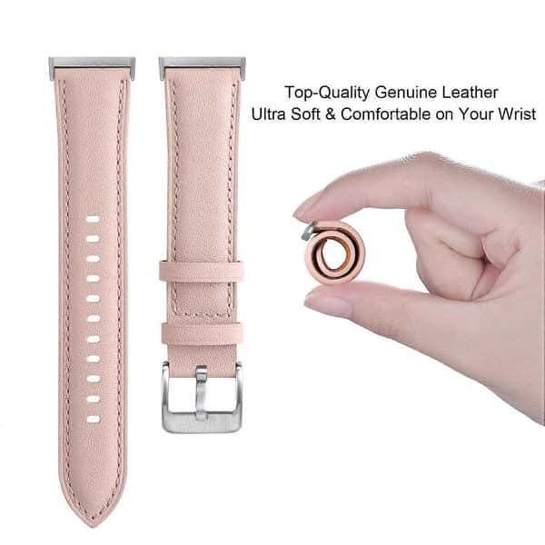 For Fitbit Versa 4/Fitbit Sense 2 Klokkerem Ekte Kuskinn Håndleddsrem Multicolor Style C