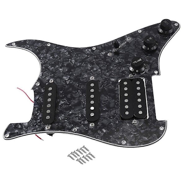[LCS]ST SQ Elgitarr Laddad Förkopplad Elgitarr Pickguard Pickup Assembly Black