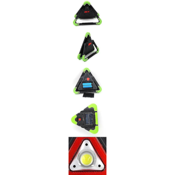 LED COB USB Solarlampa Arbetslampa Varningslampa 5 Lägen Utomhus Camping Nödlampa