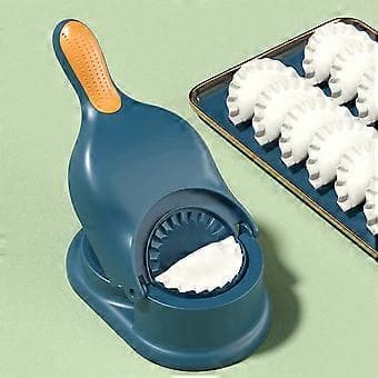 Degpress för dumplings, tidsbesparande och ergonomisk design, snabb formning, köksredskap (Blå)