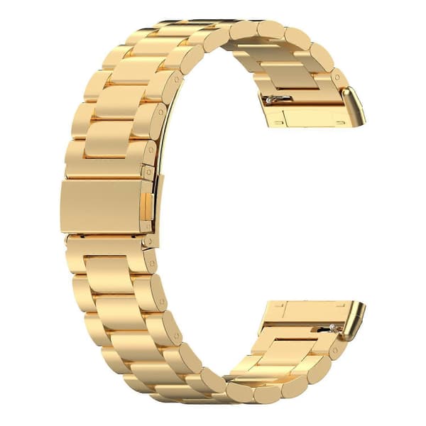 [LCS]xDfind Tre Pärlor Quick Release Metall Klockarmband Gold For Fitbit Versa 4 / 3 / Sense2 / 1