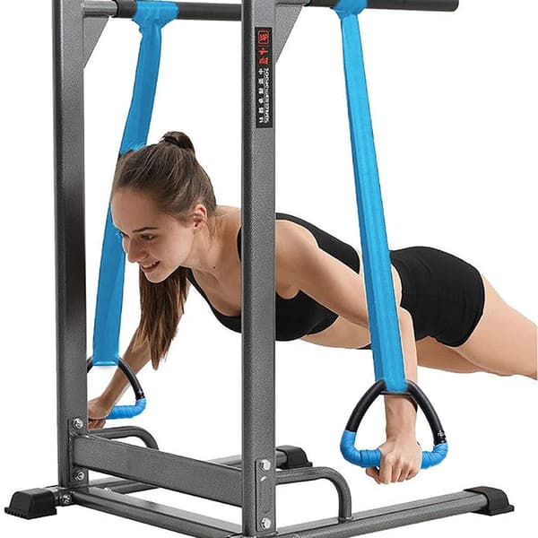 [LCS]st Gymnastikringar Gymnastikringar, triangulär pull-up-ring med justerbar blå