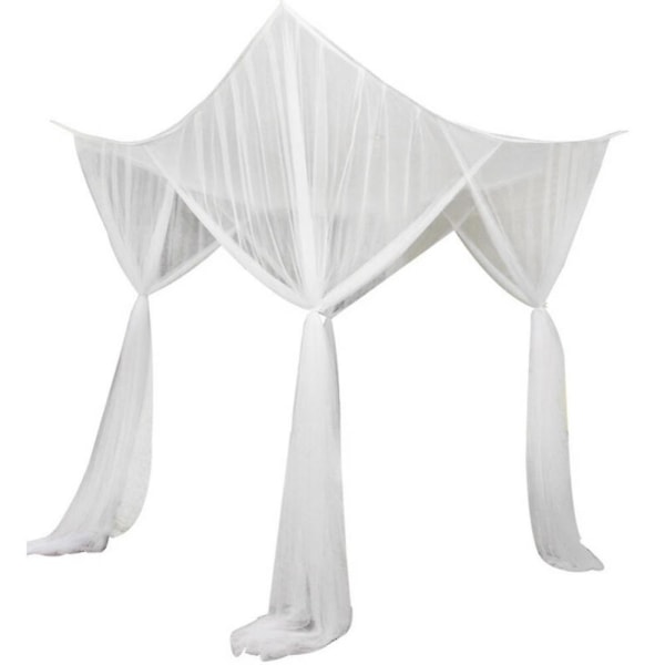 4 Hjørne Stolpe Seng Baldakin For Full/Queen/King Size Seng Julegave white